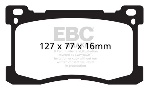 EBC S9 Brake Pad and Rotor Kit (1x ebcUSR7592, 1x ebcDP41882R) thumbnail 6