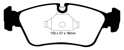 EBC S9 Brake Pad and Rotor Kit (1x ebcUSR932, 1x ebcDP41211R) thumbnail 5