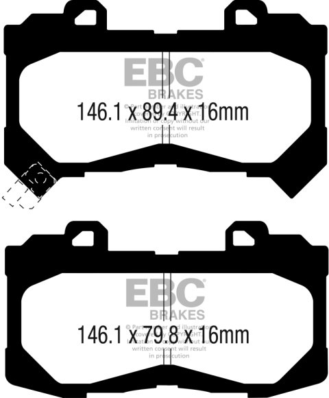 EBC S5 Brake Pad and Rotor Kit (1x ebcGD7701, 1x ebcDP43044R) thumbnail 4