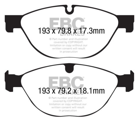 EBC S12 Brake Pad and Rotor Kit (1x ebcRK1788, 1x ebcDP32191C) thumbnail 8