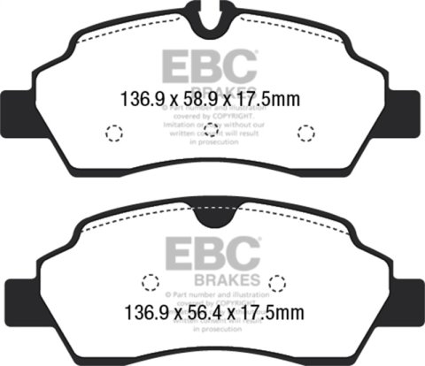 EBC S13 Brake Pad and Rotor Kit (1x ebcDP42222R, 1x ebcRK2010) thumbnail 8