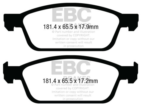 EBC S14 Brake Pad and Rotor Kit (1x ebcDP63008, 1x ebcRK1434) thumbnail 9