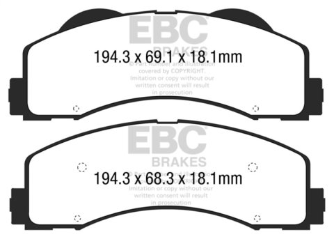 EBC S5 Kits Yellowstuff Pads and GD Rotors (1x ebcGD7462, 1x ebcDP43034R) thumbnail 9