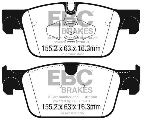 EBC S5 Brake Pad and Rotor Kit (1x ebcDP42305R, 1x ebcGD2080) thumbnail 9