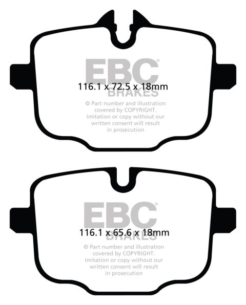 EBC S4 Brake Pad and Rotor Kit (1x ebcDP32089C, 1x ebcUSR2066R) thumbnail 1