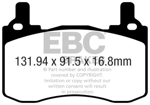 EBC S6 Brake Pad and Rotor Kit (1x ebcGD7794, 1x ebcDP52357NDX) thumbnail 5