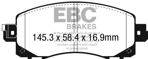 EBC S9 Brake Pad and Rotor Kit (1x ebcDP42330R, 1x ebcUSR7810) thumbnail 8