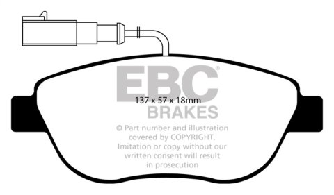 EBC S9 Brake Pad and Rotor Kit (1x ebcUSR414, 1x ebcDP41383R) thumbnail 1