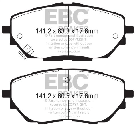 EBC S20 Brake Pad and Rotor Kit (1x ebcUD1805, 1x ebcUD2065, 1x ebcRK7805, 1x ebcRK7807) thumbnail 7