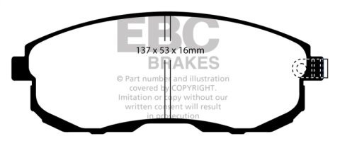 EBC S6 Brake Pad and Rotor Kit (1x ebcDP51636NDX, 1x ebcGD7120)