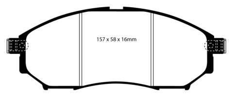 EBC S6 Brake Pad and Rotor Kit (1x ebcGD7284, 1x ebcDP51671NDX)
