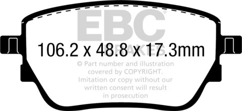 EBC S12 Brake Pad and Rotor Kit (1x ebcDP32389C, 1x ebcRK2210) thumbnail 3
