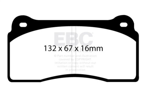 EBC S13 Brake Pad and Rotor Kit (1x ebcDP41110R, 1x ebcRK7905) thumbnail 7