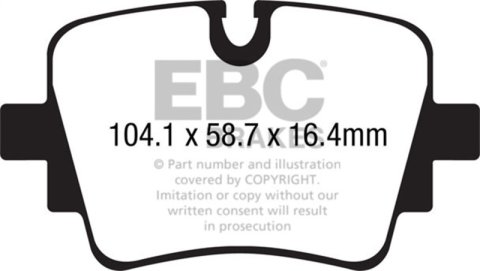 EBC S13 Brake Pad and Rotor Kit (1x ebcDP42190R, 1x ebcRK2097) thumbnail 6