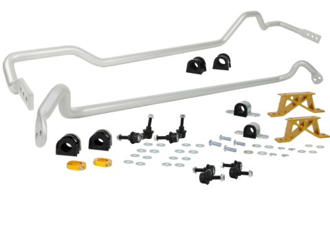 Whiteline 04-05 Subaru Impreza STI Front & Rear Sway Bar Kit 24mm w/Mounts (2x whlKLC139, 1x whlKBR21-24, 1x whlBSF36XZ, 1x whlBSR37XZ)