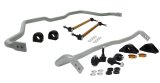Whiteline Sway Bars for 2016-2021 CIVIC - BHK017M Bars, Front and Rear, Solid, Steel, Silver Powdercoated, use on Honda®, Kit thumbnail 1