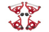 BMR Suspension A-Arms AAK462R Control Arms, Tubular, Front Upper, Front Lower, Tall Ball Joint, Steel, Red Powdercoated, Buick, Chevy, Oldsmobile, Pontiac, Kit thumbnail 2