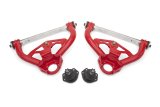 BMR Suspension A-Arms AAK462R Control Arms, Tubular, Front Upper, Front Lower, Tall Ball Joint, Steel, Red Powdercoated, Buick, Chevy, Oldsmobile, Pontiac, Kit thumbnail 3