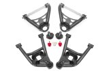 BMR Suspension A-Arms AAK402H Control Arms, Tubular, Front Upper, Front Lower, Tall Ball Joint, Steel, Black Hammertone Powdercoated, Buick, Chevy, Oldsmobile, Pontiac, Kit thumbnail 2