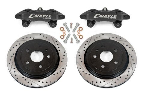 BMR 08-14 Cadillac CTS-V 15in Conversion Kit w/ Drilled & Slotted Rotors & Black Calipers (1x bmrRSK629, 1x bmrDBK352)