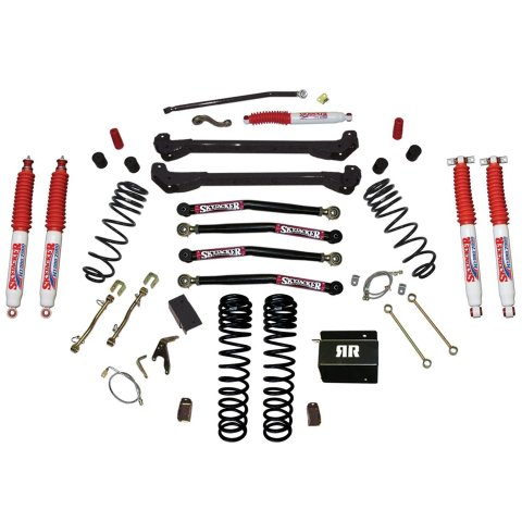Skyjacker 97-06 Jeep TJ 4in Dual Rate Long Travel Coils Long Arm RR1 Lift Kit w/ Hydro 7000 Shocks (Bundled Kit)