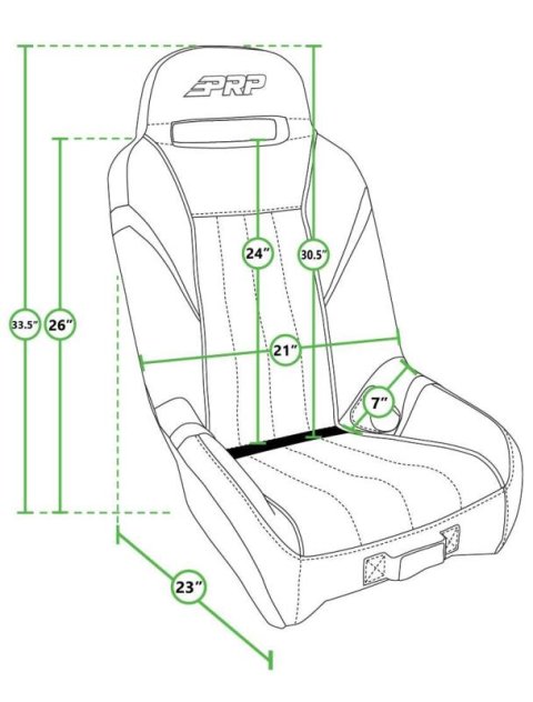 PRP Can-Am Maverick X3 GT/S.E. Suspension Seats Kit (Pair) - Black (2x prpA5701-PORXP-201, 2x prpC86) thumbnail 4