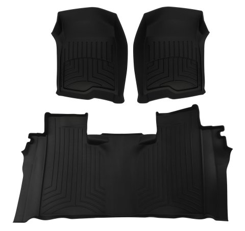 WeatherTech 19-26 Chevrolet Silverado 1500/2500HD/3500HD Front and Rear FloorLiner HP - Black thumbnail 5