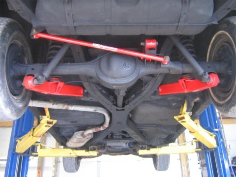 UMI Performance 59-64 GM B-Body Rear Suspension Kit 3-Link- Chevy only - Red (Bundled Kit)