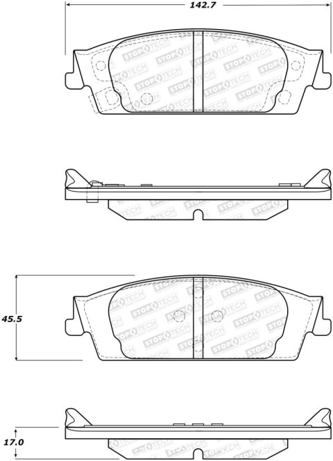Street Axle Pack Drilled & Slotted, Rear (1x sto308.17070, 1x sto127.66065L, 1x sto127.66065R)