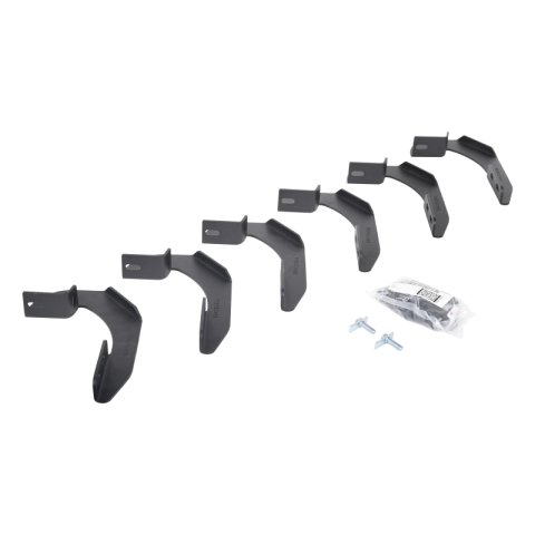 Go Rhino 04-14 Ford F-150 Super Crew 4DR RB20 Slim Running Boards Kit (Incl. Brackets) - Tex. Blk (1x gor6941266, 1x gor69400087SPC)