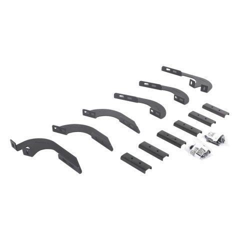 Go Rhino 05-22 Toyota Tacoma DC 4DR RB10 Slim Running Boards Kit (Incl. Brackets) - Bedliner Coating (1x gor6944296, 1x gor630087ST)