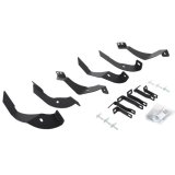 Go Rhino 15-19 GMC Sierra 2500/3500HD CC Dsl RB10 Slim Running Boards Kit (w/Brackets) - Bedliner Ct (1x gor6940516, 1x gor630087ST) thumbnail 2