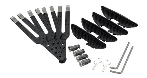 Rhino-Rack 18-20 Chevrolet Equinox 5 Door SUV Vortex StealthBar 2 Bar Roof Rack - Black (2x rhrRSB02B, 1x rhrRSK01)