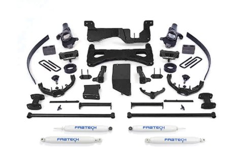 Fabtech 01-06 GM C/K2500HD 8in Perf Sys w/Perf Shks (1x fabFTS21011BK, 1x fabFTS21012BK, 1x fabFTS21013BK, 2x fabFTS7192, 2x fabFTS7266)