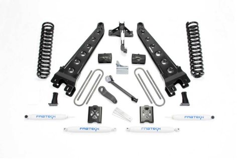 Fabtech 05-07 Ford F250 4WD w/o Factory Overload 6in Rad Arm Sys w/Coils & Perf Shks (Bundled Kit)