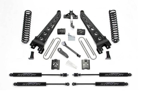 Fabtech 05-07 Ford F350 4WD 6in Rad Arm Sys w/Coils & Stealth (1x fabFTS22024BK, 1x fabFTS22026BK, 1x fabFTS22043, 2x fabFTS6063, 2x fabFTS6188)