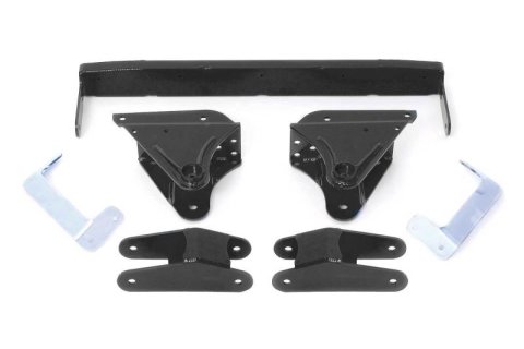 Fabtech 01-04 Ford F250/350 4WD 3.5in Spring Hanger w/Perf Shks (1x fabFTS424-1BK, 2x fabFTS7265, 2x fabFTS7333)