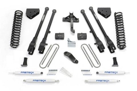 Fabtech 11-13 Ford F450/550 4WD 10 Lug 6in 4Link Sys w/Coils & Perf Shks (Bundled Kit)
