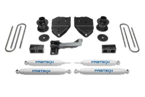 Fabtech 17-21 Ford F250/F350 4WD 4in Budget Sys w/Perf Shks (1x fabFTS22212, 2x fabFTS7236, 2x fabFTS7266)