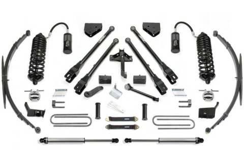 Fabtech 11-16 Ford F250/350 4WD 8in 4Link Sys w/4.0 R/R & 2.25 & Rr Lf Sprngs (Bundled Kit)