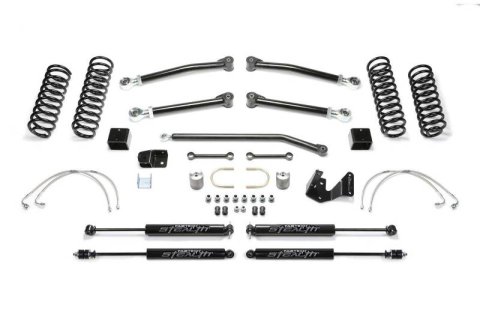 Fabtech 07-18 Jeep JK 2-Door 3in Trail Ii w/Stealth (1x fabFTS24128, 1x fabFTS24129, 1x fabFTS24130, 1x fabFTS24161, 2x fabFTS6021, 2x fabFTS6265) thumbnail 1