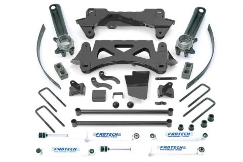 Fabtech 95.5-04 Toyota Tacoma 6 Cyl 2/4WD 6 Lug 6in Perf Sys w/Perf Shks (1x fabFTS26000BK, 1x fabFTS26001BK, 2x fabFTS7267) thumbnail 1