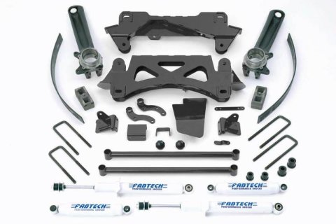 Fabtech 95.5-04 Toyota Tacoma 4 Cyl 2/4WD 6 Lug 6in Perf Sys w/Perf Shks (1x fabFTS26000BK, 1x fabFTS26003BK, 2x fabFTS7267) thumbnail 1