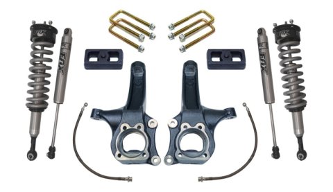 MaxTrac 15-18 Chevrolet Colorado 2WD 6.5in/3in MaxPro Elite Spindle Lift Kit w/FOX Shocks (1x mxt700440, 1x mxt870425F, 1x mxt900430F)