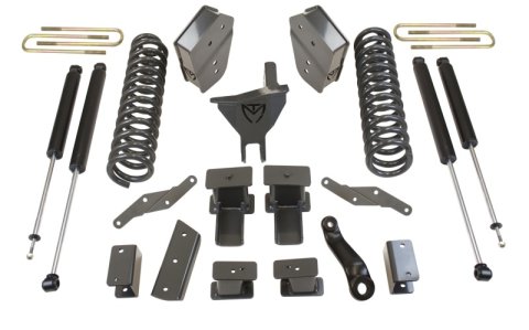 MaxTrac 17-19 Ford F-250/350 4WD 4in/1in MaxPro Coil Lift Kit w/Radius Arm Brkts & MaxTrac Shocks (Bundled Kit)