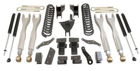 MaxTrac 17-19 Ford F-250/350 4WD 6in/2in MaxPro Coil Lift Kit w/4-Link Arms & MaxTrac Shocks (Bundled Kit)