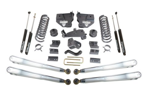 MaxTrac 14-18 RAM 2500 4WD 6in/3in MaxPro Coil Lift Kit w/4-Link Arms & MaxTrac Shocks (Bundled Kit)