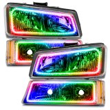 Oracle Chevrolet Silverado 03-06 Square Halo Kit - ColorSHIFT w/o Controller thumbnail 8