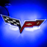 Oracle Chevrolet Corvette C6 Illuminated Emblem - Dual Intensity - Blue thumbnail 2