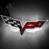 Oracle Chevrolet Corvette C6 Illuminated Emblem - White thumbnail 2